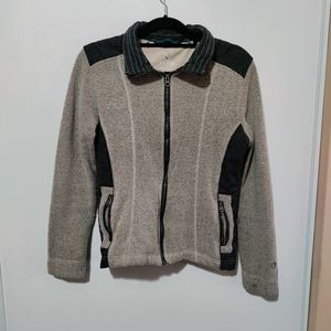 Kuhl Grey Full Zip Collar Cozy Warm Outdoor Sweater Size Medium